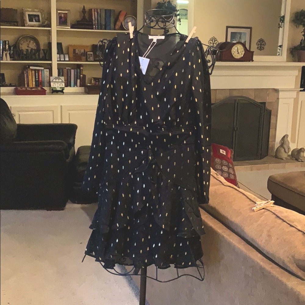 Free Generation LA black and gold short dress
